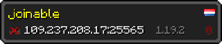 Userbar 320x64 in minecraft style for 109.237.208.17:25565