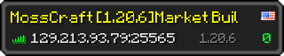 Userbar 320x64 in Minecraft-Stil für den Server 129.213.93.79:25565