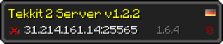 Userbar 320x64 in Minecraft-Stil für den Server 31.214.161.14:25565