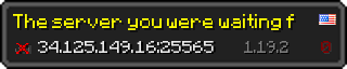 Userbar 320x64 in Minecraft-Stil für den Server 34.125.149.16:25565