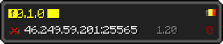 Userbar 320x64 in minecraft style for 46.249.59.201:25565