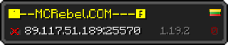 Userbar 320x64 in Minecraft-Stil für den Server 89.117.51.189:25570