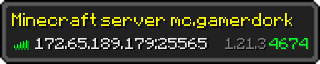 Userbar 320x64 in minecraft style for 172.65.189.179:25565