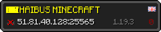 Userbar 320x64 in Minecraft-Stil für den Server 51.81.40.128:25565