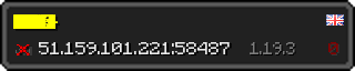 Userbar 320x64 in Minecraft-Stil für den Server 51.159.101.221:58487