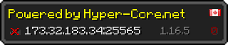 Userbar 320x64 in Minecraft-Stil für den Server 173.32.183.34:25565