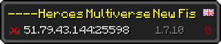 Userbar 320x64 in Minecraft-Stil für den Server 51.79.43.144:25598