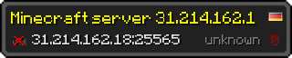 Userbar 320x64 in Minecraft-Stil für den Server 31.214.162.18:25565