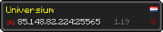 Userbar 320x64 in minecraft style for 85.148.82.224:25565