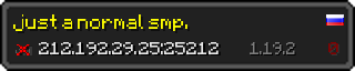 Userbar 320x64 in minecraft style for 212.192.29.25:25212