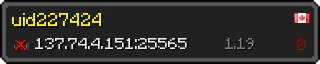 Userbar 320x64 in Minecraft-Stil für den Server 137.74.4.151:25565