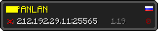 Userbar 320x64 in Minecraft-Stil für den Server 212.192.29.11:25565