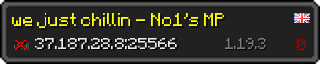 Userbar 320x64 in minecraft style for 37.187.28.8:25566