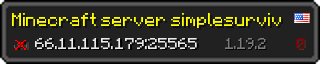 Userbar 320x64 in minecraft style for 66.11.115.179:25565