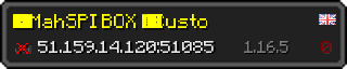 Userbar 320x64 in minecraft style for 51.159.14.120:51085