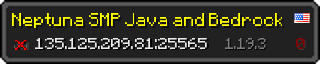 Userbar 320x64 in Minecraft-Stil für den Server 135.125.209.81:25565