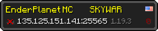 Userbar 320x64 in Minecraft-Stil für den Server 135.125.151.141:25565