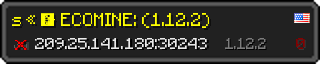 Userbar 320x64 in minecraft style for 209.25.141.180:30243