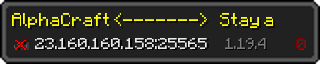 Юзербар 320x64 в стиле майнкрафт для сервера 23.160.160.158:25565