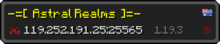 Userbar 320x64 in minecraft style for 119.252.191.25:25565