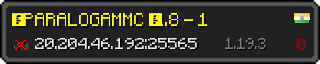 Userbar 320x64 in minecraft style for 20.204.46.192:25565