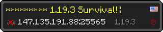 Userbar 320x64 in Minecraft-Stil für den Server 147.135.191.88:25565