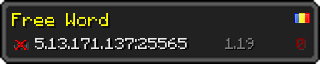 Userbar 320x64 in minecraft style for 5.13.171.137:25565