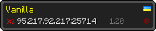 Userbar 320x64 in minecraft style for 95.217.92.217:25714