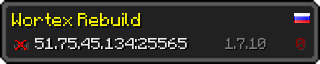 Userbar 320x64 in minecraft style for 51.75.45.134:25565