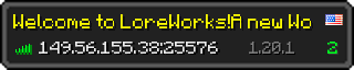 Userbar 320x64 in Minecraft-Stil für den Server 149.56.155.38:25576