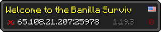 Userbar 320x64 in minecraft style for 65.108.21.207:25978