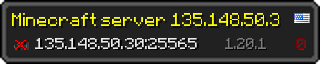 Userbar 320x64 in minecraft style for 135.148.50.30:25565