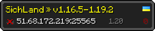 Userbar 320x64 in minecraft style for 51.68.172.219:25565