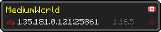 Userbar 320x64 in minecraft style for 135.181.0.121:25861