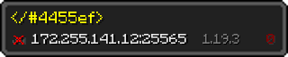 Userbar 320x64 in Minecraft-Stil für den Server 172.255.141.12:25565