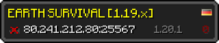 Userbar 320x64 in Minecraft-Stil für den Server 80.241.212.80:25567