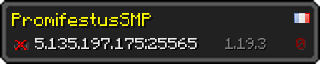 Userbar 320x64 in minecraft style for 5.135.197.175:25565