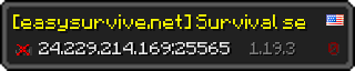 Userbar 320x64 in minecraft style for 24.229.214.169:25565