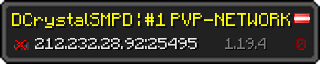 Userbar 320x64 in Minecraft-Stil für den Server 212.232.28.92:25495
