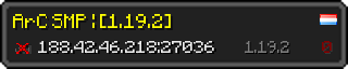 Userbar 320x64 in Minecraft-Stil für den Server 188.42.46.218:27036