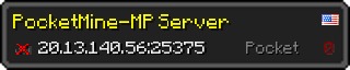 Userbar 320x64 in minecraft style for 20.13.140.56:25375