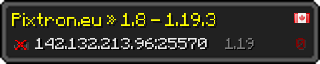 Userbar 320x64 in minecraft style for 142.132.213.96:25570