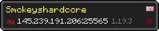 Userbar 320x64 in Minecraft-Stil für den Server 145.239.191.206:25565