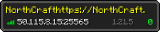 Userbar 320x64 in Minecraft-Stil für den Server 50.115.8.15:25565