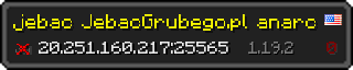 Userbar 320x64 in Minecraft-Stil für den Server 20.251.160.217:25565