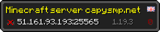 Userbar 320x64 in Minecraft-Stil für den Server 51.161.93.193:25565