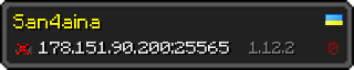 Userbar 320x64 in minecraft style for 178.151.90.200:25565