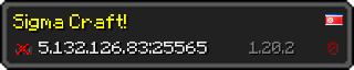 Userbar 320x64 in minecraft style for 5.132.126.83:25565