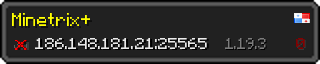 Userbar 320x64 in minecraft style for 186.148.181.21:25565