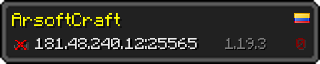 Userbar 320x64 in Minecraft-Stil für den Server 181.48.240.12:25565